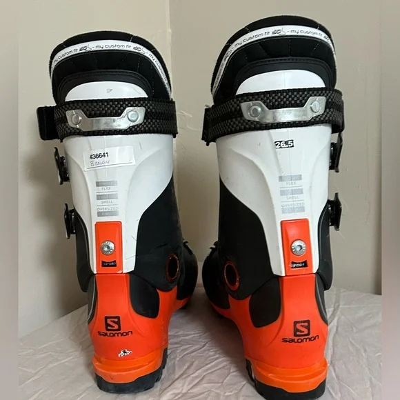 Salomon X Pro 100 Ski Boots Black/Orange Men's Size 26.5 (307mm BSL)